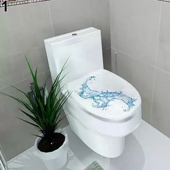 Ванная комната DIY сиденье для унитаза наклейка на стену украшение наклейка виниловая роспись домашний декор #6