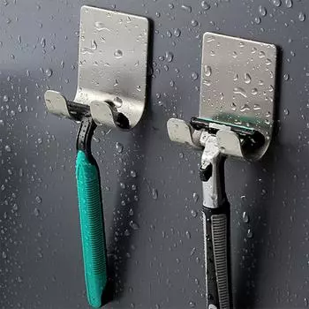 Ванная комната Хранение Punch Free Razor Holder Крючок для хранения настенные аксессуары для ванной комнаты