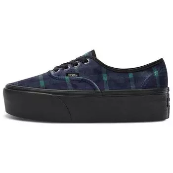 Vans Authentic Stackform Velvet Plaid — Зелено-черные мужские кроссовки VN0A5KXX203 37