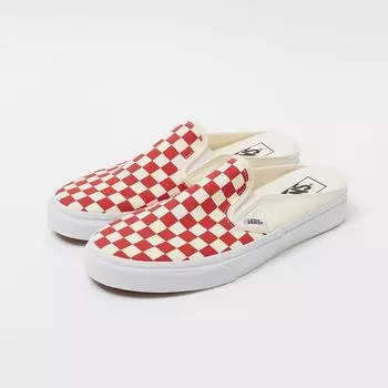 Vans Classic Slip On Mules Checkerboard Racing Red White Vn0004kttlf1 220