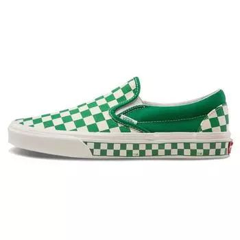 Vans Classic Slip-On Nextor Checkerboard — мужские кроссовки Jolly Green белые VN0A38F7PVC