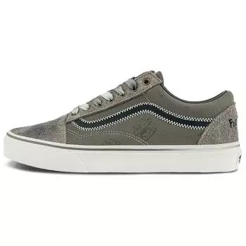 Vans Hirono x Old Skool Fighting Унисекс Кроссовки Серый Эластичный шнурок Маршмеллоу VN000CP5EM0 36.5