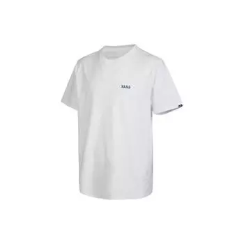 Vans Logo Print Breathable Training Sports Casual Solid Color Cruit Neck Short Sleeve T Shirt Men Tops White VN0A7TR6WHT M