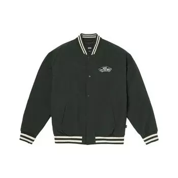 Vans Однобортная куртка с длинным рукавом и воротником-стойкой с логотипом Мужские куртки Хаки-зеленый VN000GZMBZ0 L