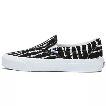 Vans OG Classic Slip-On LX Barbed Wire — черные кроссовки унисекс, белые VN0A45JK9S9 41