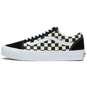 Vans OG Old Skool LX Checkerboard — черные кроссовки унисекс Classic-White VN0A4P3X639 36.5