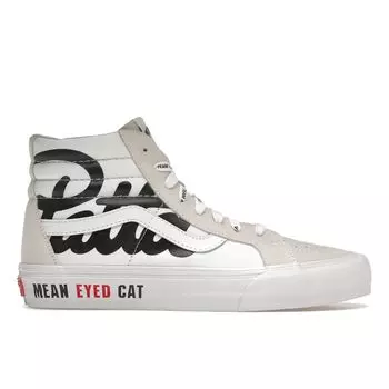 Vans Patta x Vault Sk8-Hi Reissue VLT LX Mean Eyed Cat — белые кроссовки унисекс, черные VN0A4BVH5WW 35