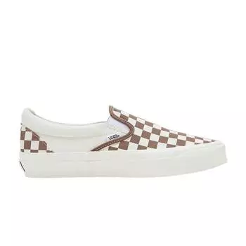 Vans Premium Slip-On 98 Шахматная клетка - Коричневый кофе Унисекс Кроссовки VN000CSECFF 35