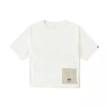 Vans Круглый вырез Повседневная футболка с коротким рукавом унисекс Топы Off-White VN000GRTFS8 M