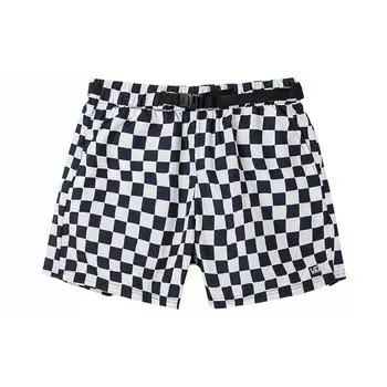 Vans Шорты женские прямые в клетку, повседневные, черные VN0A5DTQYS3 L