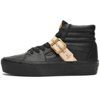 Vans Sk8-Hi Platform Vivienne Westwood Anglomania Buckle Женские кроссовки черные VN0A4BTUXKP