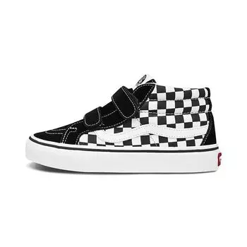 Vans Sk8-Mid Reissue V Kids Checkerboard — Детские кроссовки черно-белые True-White VN00018THRK