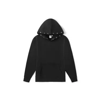 Vans x Sandy Liang однотонный пуловер с металлическими люверсами, женская толстовка с капюшоном, черный VN0A4MX4BLK XS