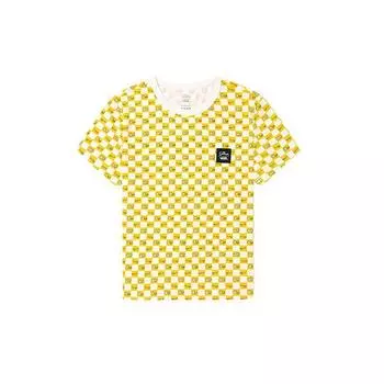 Vans Футболка с коротким рукавом и круглым вырезом X The Simpsons Collaboration Eyes Checkerboard Crew Neck, женская, желтая VN0A4V43ZZY XL