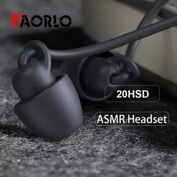 VAORLO ASMR наушники для сна TPE мягкие силиконовые наушники с шумоподавлением гарнитура для Xiaomi Huawei чёрный