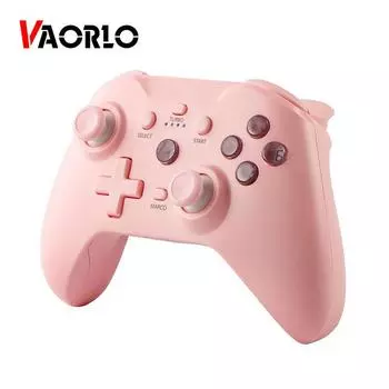VAORLO для Nintendo Switch Pro с 2,4G для Windows/IOS/Android, многоплатформенный джойстик, поддержка беспроводного 6-осевого гироскопа Black чёрный