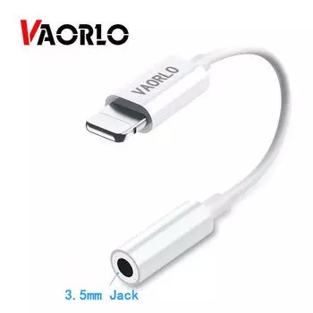 VAORLO Lighting to 3,5 мм аудиокабель-адаптер для Lightning 3,5 мм разъем для наушников конвертер для iPhone 7 8 X Xs OTG AUX Adaptador белый