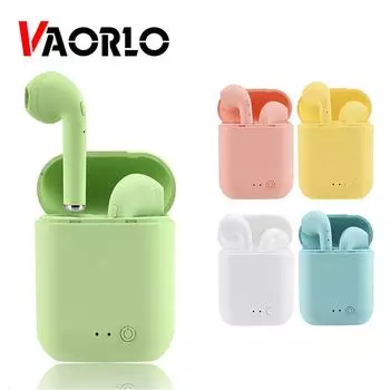 VAORLO Mini-2 Беспроводные наушники Macaron Bluetooth 5,0 Водонепроницаемые наушники Спортивные наушники с микрофоном для iphone Huawei Xiaomi чёрный