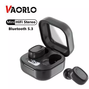 VAORLO Мини Беспроводные Наушники Portabel HiFi Стерео Музыка С Низкой Задержкой Шумоподавления Гарнитура Bluetooth 5,3 Наушники Для iPhone Xiaomi Huawei