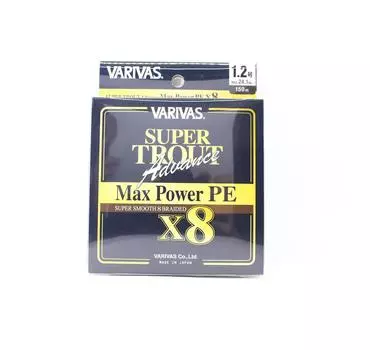 Varivas P.E Линия Форель Advance Max Power X8 150M P.E 1,2 фунта 24,1 (7077) коричневый/белый