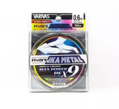 Varivas PE Line Ika Metal Max Power X9 Marking 200 м PE 0,6 Макс 14 фунтов (9277 разноцветный