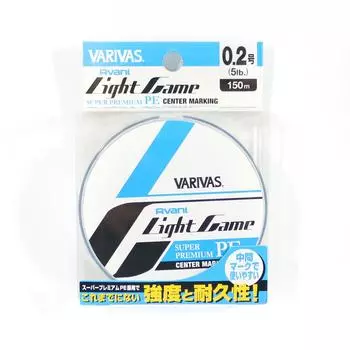 Varivas PE Line Light Game Super Premium CenterMark 150 м PE 0,2 5 фунтов 5554 синий