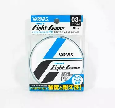 Varivas PE Line Light Game Super Premium 100 м PE 0,3 6,5 фунта (0275) светло-синий