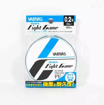 Varivas PE Line Light Game Super Premium 100 м PE 0,2 5 фунтов (0268) светло-синий