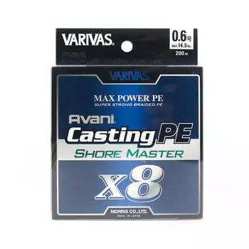 Varivas PE Line Shore Master Max Power X8 200 м PE 0,6 14,5 фунтов (4946)
