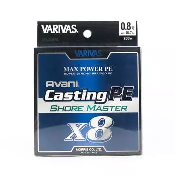 Varivas PE Line Shore Master Max Power X8 200 м PE 0,8 16,7 фунта (4953)