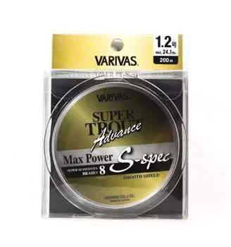 Varivas PE Line Super Trout Advance Max Power X8 200 м PE 1,2 24,1 фунта 7558 чистый
