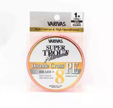 Varivas PE Line Trout Advance Double Cross 100M оранжевый PE 1 10 фунтов (7317) оранжевый