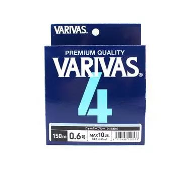 Линия Varivas PE Varivas 4 X4 Синий 150 м PE 0,6 Макс. 10 фунтов (0533) синий