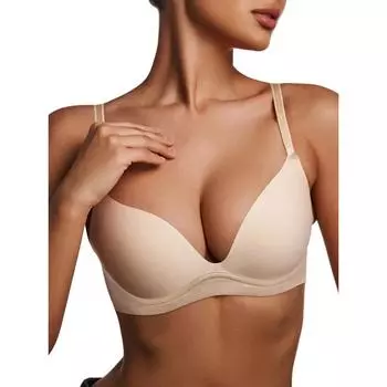 Varsbaby Женский бюстгальтер Push Up Бесшовные беспроводные бюстгальтеры S бежевый