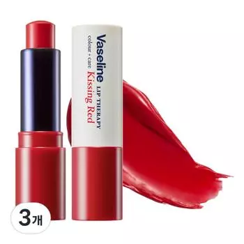 Vaseline Бальзам для губ Lip Therapy Color Care, 01 Kissing Red, 4,2 г, 3 шт.