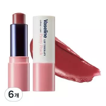 Vaseline Бальзам для губ Lip Therapy Color Care, оттенок 04 Pretty Peach, 4,2 г, 6 шт.