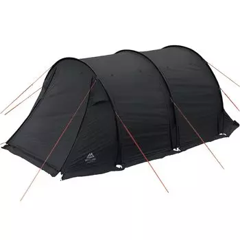 VASTLAND Tunnel Tent S Size 3-местная семейная палатка с боковой дверью, соединяющейся молнией, черного цвета