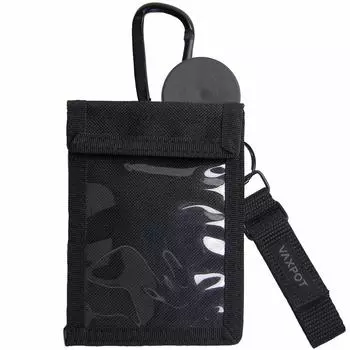 VAXPOT Pass Case Ticket Case Lift Ticket Holder Auto Reel BLK [Carabiner Included] VA-3350