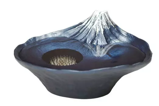 Ваза Nagae Basin Drop Shadow Inverted Fuji Blue Fuji