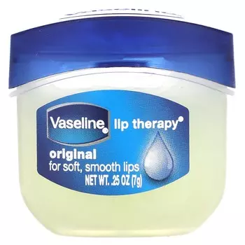 Вазелин, Lip Therapy, оригинальный бальзам для губ, 0,25 унции (7g)