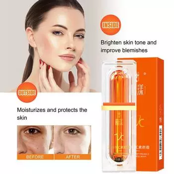 VC Five-fold Light Cream Natural No Fake White Brightening Lazy Lines Hydrating 4-in-1 Light Ma A8Z3 orange-30g