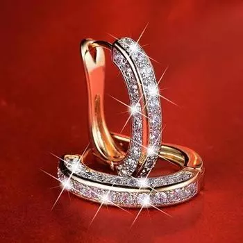 Великолепные серьги-кольца для женщин серебряный