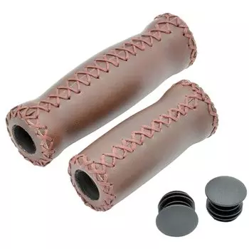 VELO Bicycle Grip Dark Brown Long Short Small [Barrel Grip] 127mm/92mm & VLG-617-3A