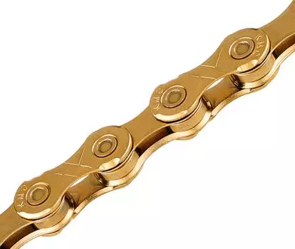Велосипедная цепь KMC X10 126 звеньев 10 скоростей 60885 TI-GOLD-N