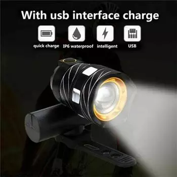 Велосипедная фара 15000LM MTB фонари светодиодные USB перезаряжаемые уличные светодиодные задние и передние перезаряжаемые дополнительный задний фонарь передний фонарь для велосипеда чёрный