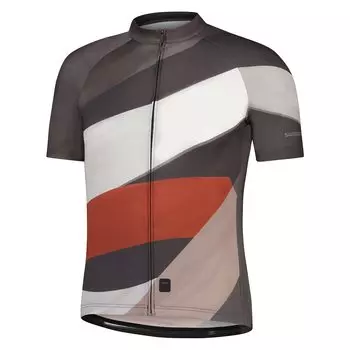 Велосипедная майка SHIMANO Irodori Jersey 2023 Модель Серая полоса L Расчетная (Европейский размер) Рост 177-183см