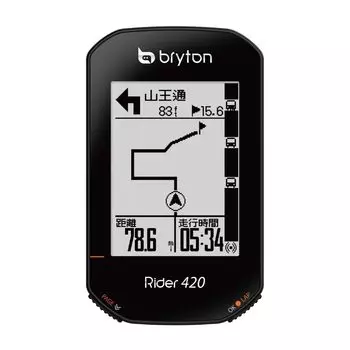 Велосипедный компьютер Bryton Rider 420 с навигацией по маршруту велосипеда, GPS, оснащен дюймовым дисплеем, совместимым с беспроводной связью Bluetooth 2.3 ANT+ (Только тело)
