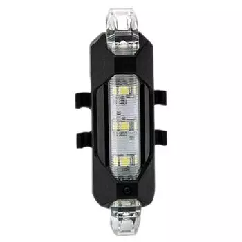 Велосипедный задний фонарь для MTB, перезаряжаемый через USB, безопасный, предупреждающий, задний фонарь для велоспорта белый