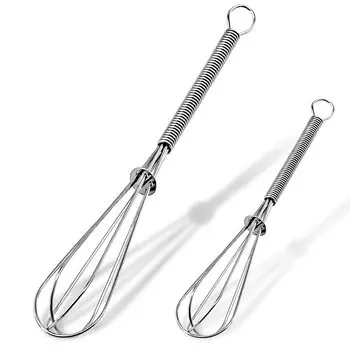 Венчики Leeseph Wire, 5 дюймов, 7 дюймов, 8 дюймов, кухонный мини-венчик и венчик для взбивания яиц из нержавеющей стали для приготовления пищи, смешивания, взбивания и перемешивания