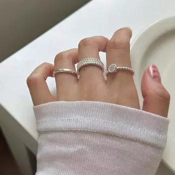 VENTFILLE кольцо из стерлингового серебра 925 пробы с цирконием и бусинами для женщин и девочек, подарок на вечеринку, универсальное милое классное винтажное корейское ювелирное изделие, дропшиппинг белый